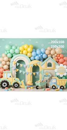 Tło fotograficzne „Kolorowa strefa budowy – dziecięca kraina zabawy” | UB_793